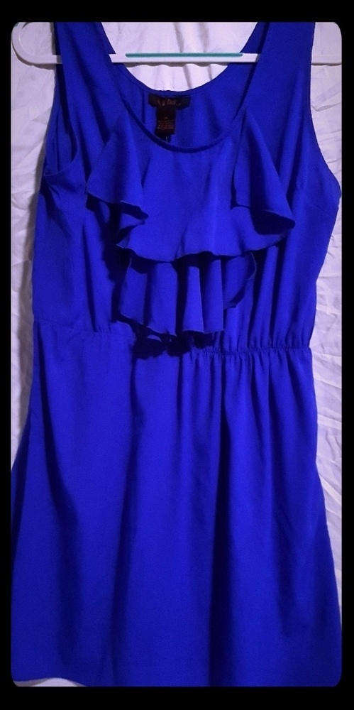 Bright Blue Ruffled Dress